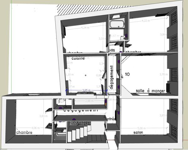 ORLEANS Dunois,  appartement bourgeois T5 a vendre, grand garage, cave, petite copropriéte, cour commune, exclusivité.