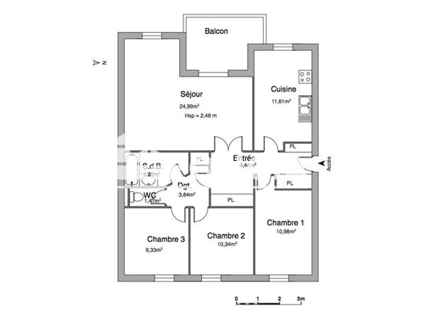 Location Appartement 4 pièces 85.2 m² - 8 RUE DU REPOS Vif 38450
