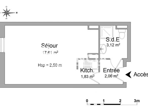 Location Studio 24.62 m² - RESIDENCE EUCLIDE Orleans 45100