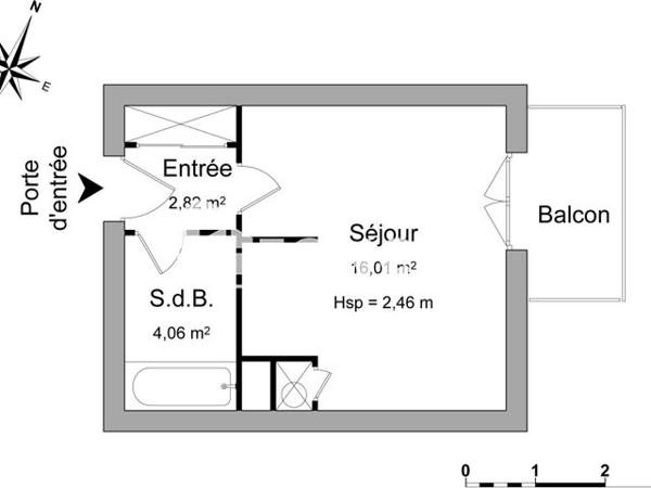 Location Studio 22.89 m² - 9 RUE TERQUEM Metz 57000