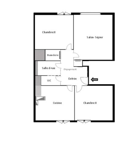 Appartement 2 pièces - 47 m²