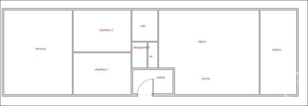 Appartement F3 à vendre  3 pièces - 68 m2 MARSEILLE - 13004