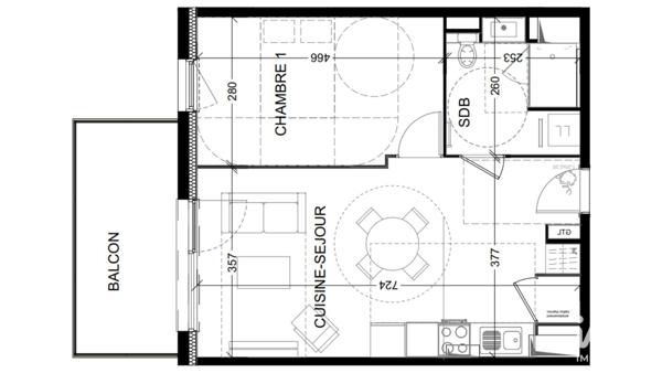 Appartement (neuf) à vendre 2 pièces 44 m² Sourcieux-les-Mines
