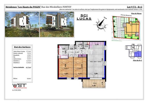Achat appartement Fontoy - 3 pièce(s) - 68 m² - 181 250 €