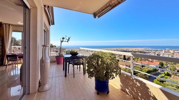 A VENDRE Dernier étage Appartement 3 pièces avec vue mer exceptionnelle à Nice