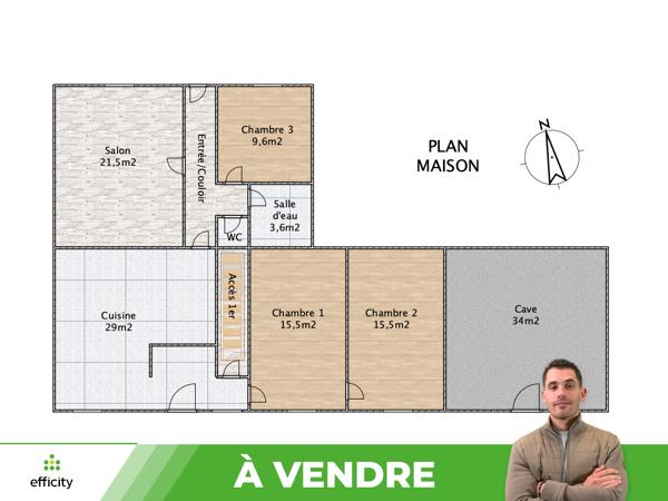 Maison
         5 pièces
        - 103 m² Exclusivité 73 000 € *