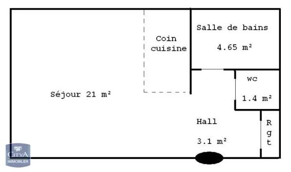 Appartement à louer 1 pièce 30.32m² Vitrolles (13127)