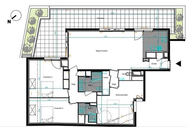 Appartement Nantes 5 pièces 122.05 m2 - Neuf
