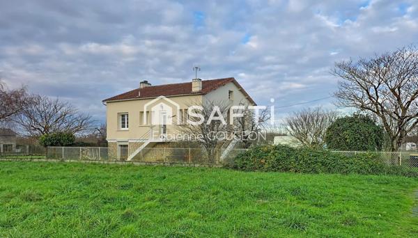 Maison sur sous sol de 108 m² env sur 6981 m² de terrain clos et dépendances