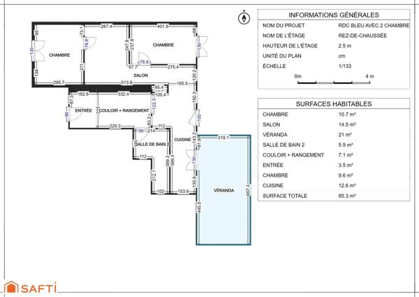 Appartement 3 pièces avec jardin proche frontière !