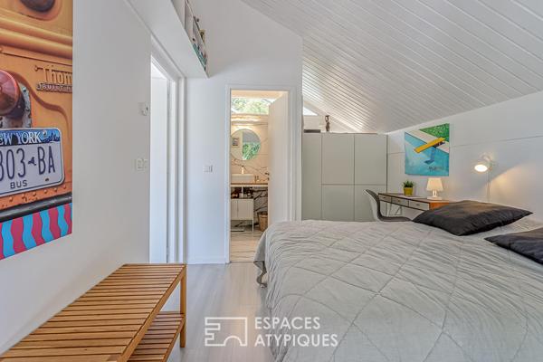 Maison ossature bois avec piscine et vue montagnes