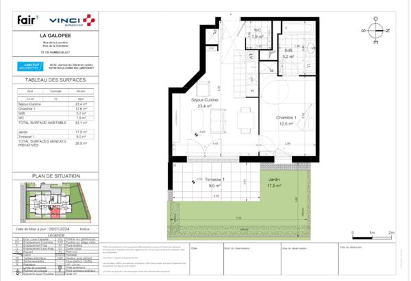 Appartement Rambouillet PROCHE GARE - 2 pièce(s) 43.10 m2