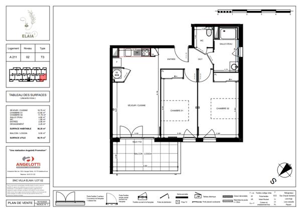 Appartement Béziers 3 pièce(s) 56.25 m2 dans une résidence de standing !