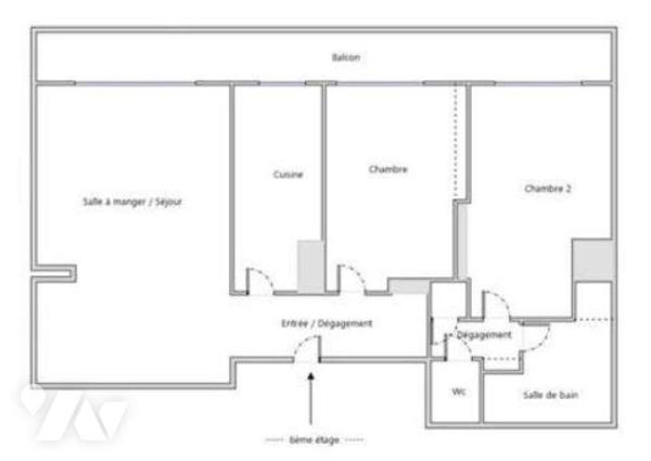 Appartement 6eme étage balcon, 3 pièces / 2 chambres 61 m² - Proche Parc Montsouris