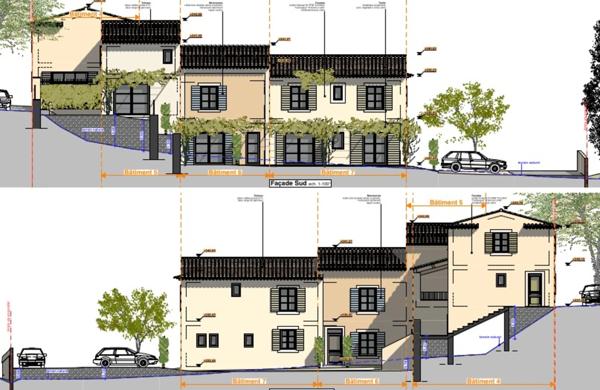 Cucuron : Terrain constructible avec PC purgé 12 appartements.