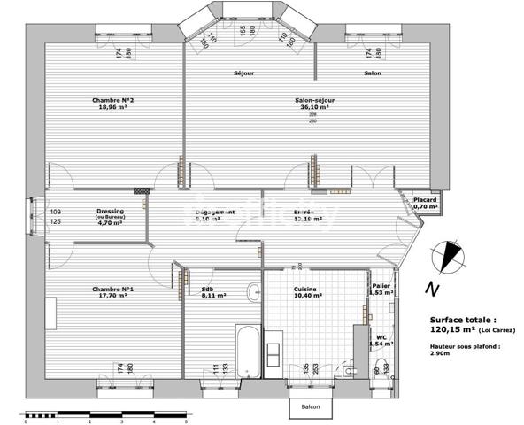 Appartement
         4 pièces
        - 120 m² 230 000 € *