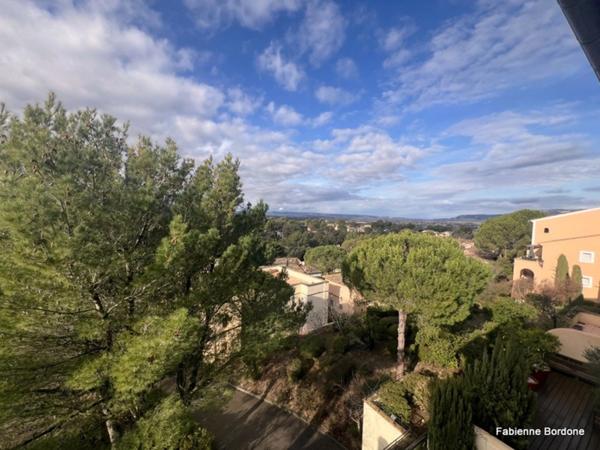 Domaine de Pont royal, spacieux et lumineux appartement de 40 m2,belle vue, localisé en angle, une chambre, grande loggia terrasse, place de parking sous la résidence