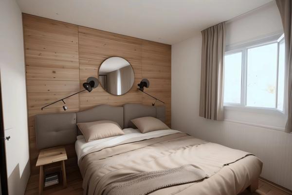 Domaine de Pont royal, spacieux et lumineux appartement de 40 m2,belle vue, localisé en angle, une chambre, grande loggia terrasse, place de parking sous la résidence