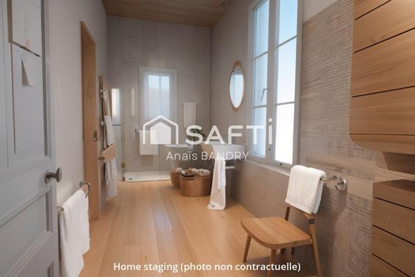 Maison dans un village avec commerces