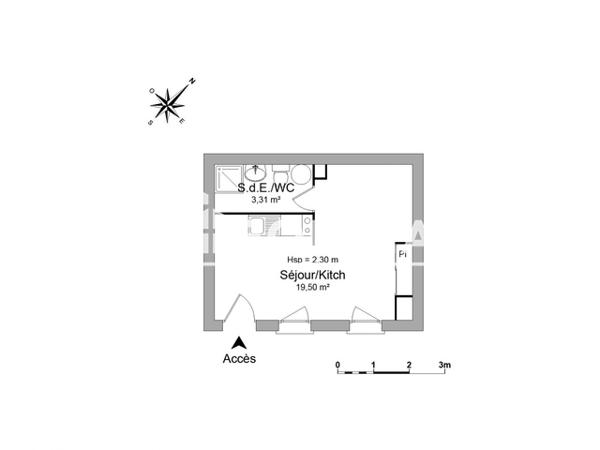 Location Studio 22.81 m² - 113 RUE JEAN JAURES Rochefort 17300