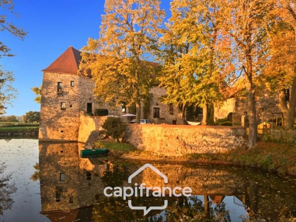 Château à vendre au coeur du bocage bourbonnais sur un parc de 1,5 Ha