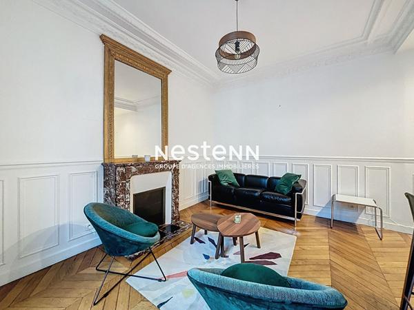 Exclusivité - A vendre - Paris 17 : appartement 3 pièces - 54m² - charme de l'ancien - ascenseur - balconnets - refait à neuf - DPE D - cave