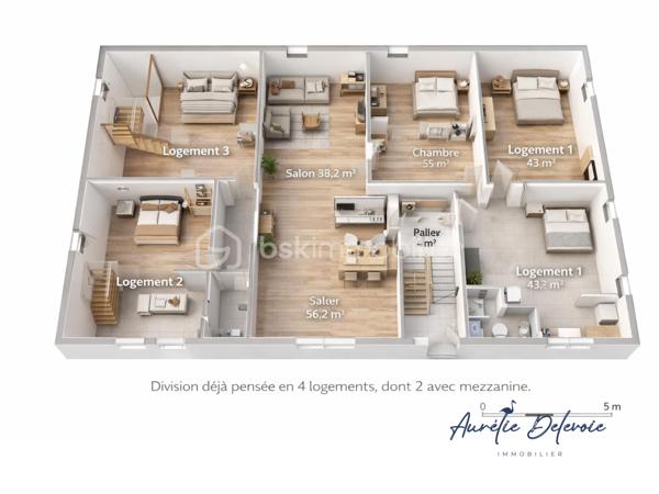 Immeuble mixte de 350 m²