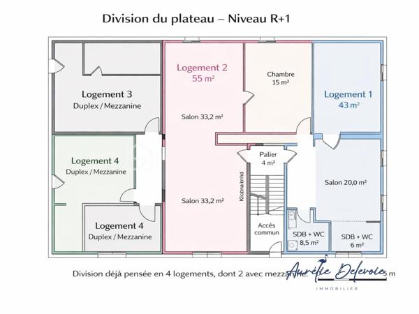 Immeuble mixte de 350 m²