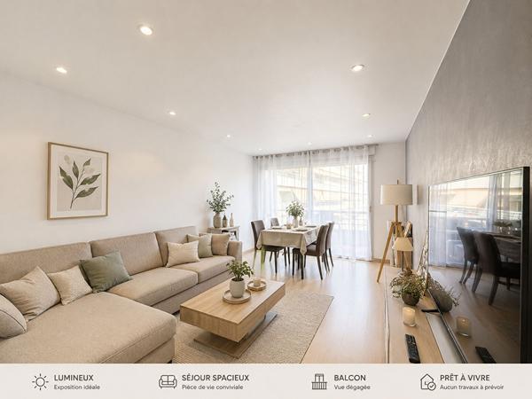  Nouveau !Appartement  Traversant Le Cannet 3 pièce(s) 64 m2