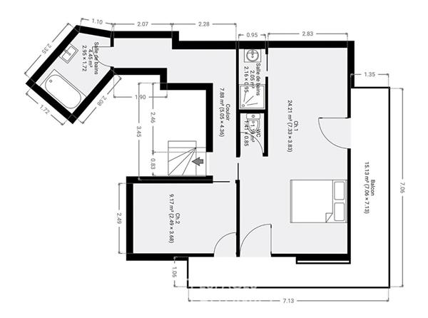 Duplex lumineux avec terrasses plein Sud-Ouest