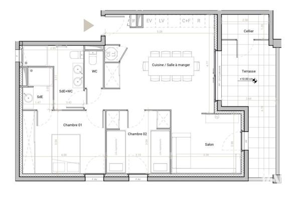 Appartement à vendre 3 pièces 67 m² Font-Romeu-Odeillo-Via