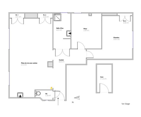 Appartement
         3 pièces
        - 67 m² Exclusivité 329 000 € *