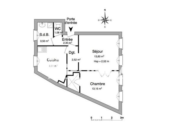 Location Appartement 2 pièces 45.1 m² - 5 RUE DU BOSQUET Chamalieres 63400
