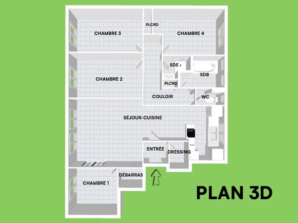 Appartement 5 pièces - 100 m² Exclusivité