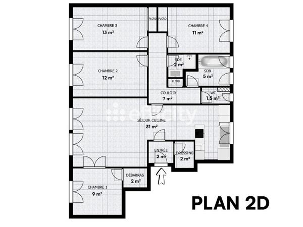 Appartement
         5 pièces
        - 100 m² Exclusivité 249 000 € *