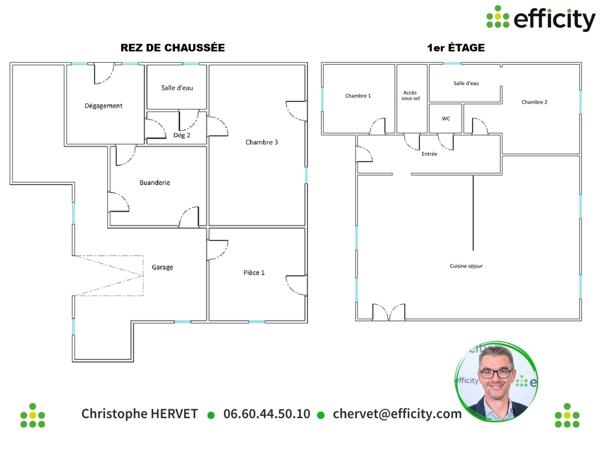 Maison 5 pièces - 119 m² Exclusivité efficity