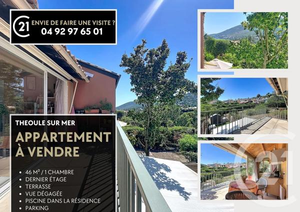 Appartement F2 à vendre  2 pièces - 45,89 m 2   THEOULE SUR MER  - 06
