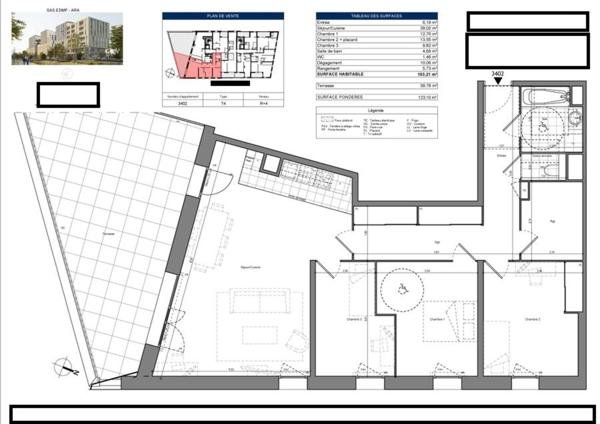 appartement à vendre 4 pièces CHAMBERY (73)