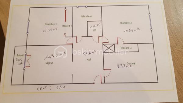 Appartement de 53,55 m²