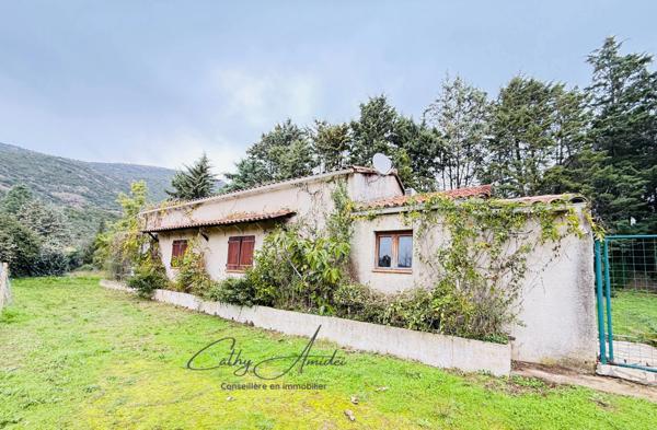 SAGONE (Corse) : Propriete à vendre, maison T4 + dépendance avec 2 appartements T1, sur terrain plat de 5000m2