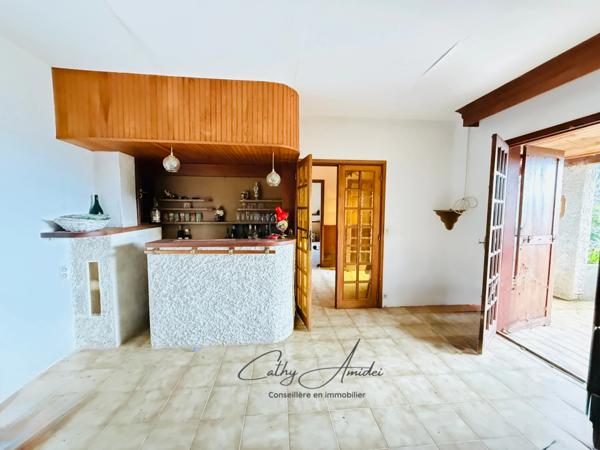 SAGONE (Corse) : Propriete à vendre, maison T4 + dépendance avec 2 appartements T1, sur terrain plat de 5000m2