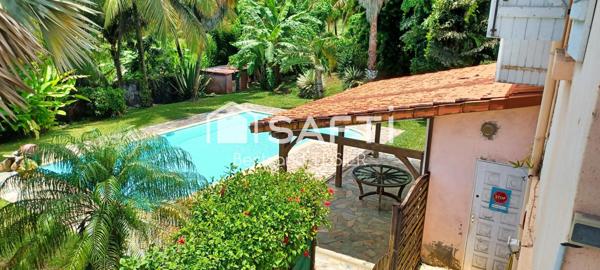 Grande maison familiale + locatif, piscine, carbet