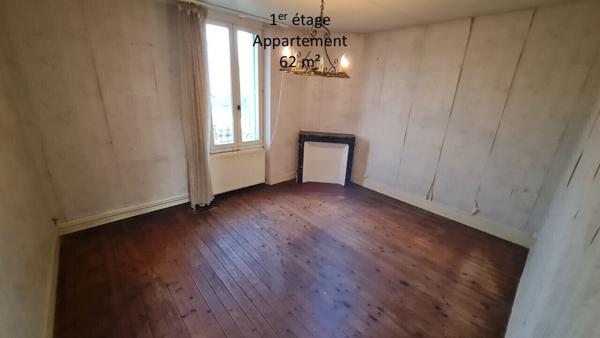 Maison 119m² hab, 2 appart (57 et 62 m²) + dép / 1290m² de terrain