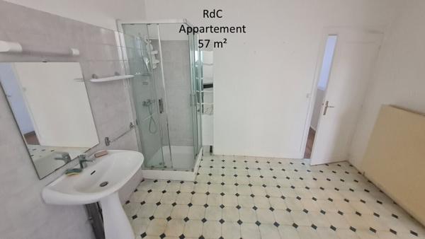 Maison 119m² hab, 2 appart (57 et 62 m²) + dép / 1290m² de terrain