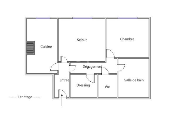 PUTEAUX/ République - Appartement 2 pièces 53m² et 1 Cave