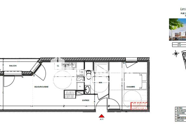 Location Appartement 2 pièces 42.15 m² - Louviers 27400