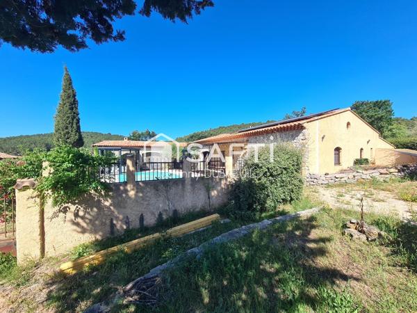 PIGNANS - SUPERBE PROPRIÉTÉ DE 230M2 AVEC APPARTEMENT INDÉPENDANT, PISCINE, CUISINE D'ÉTE, GARAGE, TERRAIN CLÔTURÉ  DE 9693M2 AVEC VUE DEGAGÉE SUR LES COLLINES