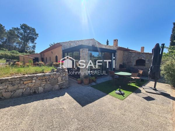 PIGNANS - SUPERBE PROPRIÉTÉ DE 230M2 AVEC APPARTEMENT INDÉPENDANT, PISCINE, CUISINE D'ÉTE, GARAGE, TERRAIN CLÔTURÉ  DE 9693M2 AVEC VUE DEGAGÉE SUR LES COLLINES