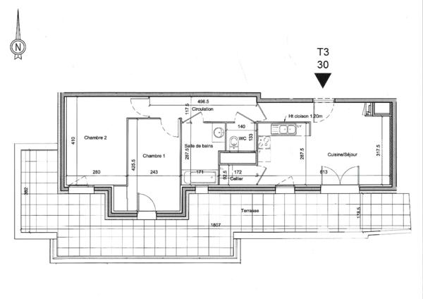 Appartement à vendre 3 pièces 61 m² Saint-Priest