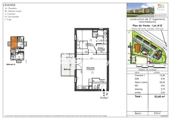 Appartement 2 pièces - 53 m²